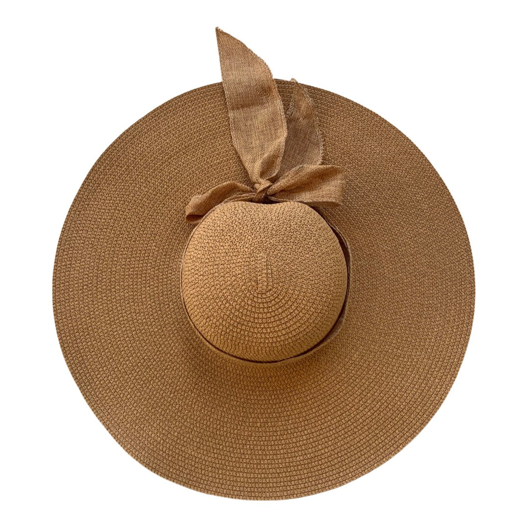 Brown Bow hat