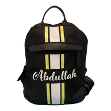 Load image into Gallery viewer, Black Backpack - Vertical Stripe - Oh My Gift LLC
