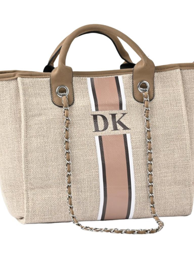 Danora Tote- Brown Medium ( Design Your Own) - Oh My Gift LLC