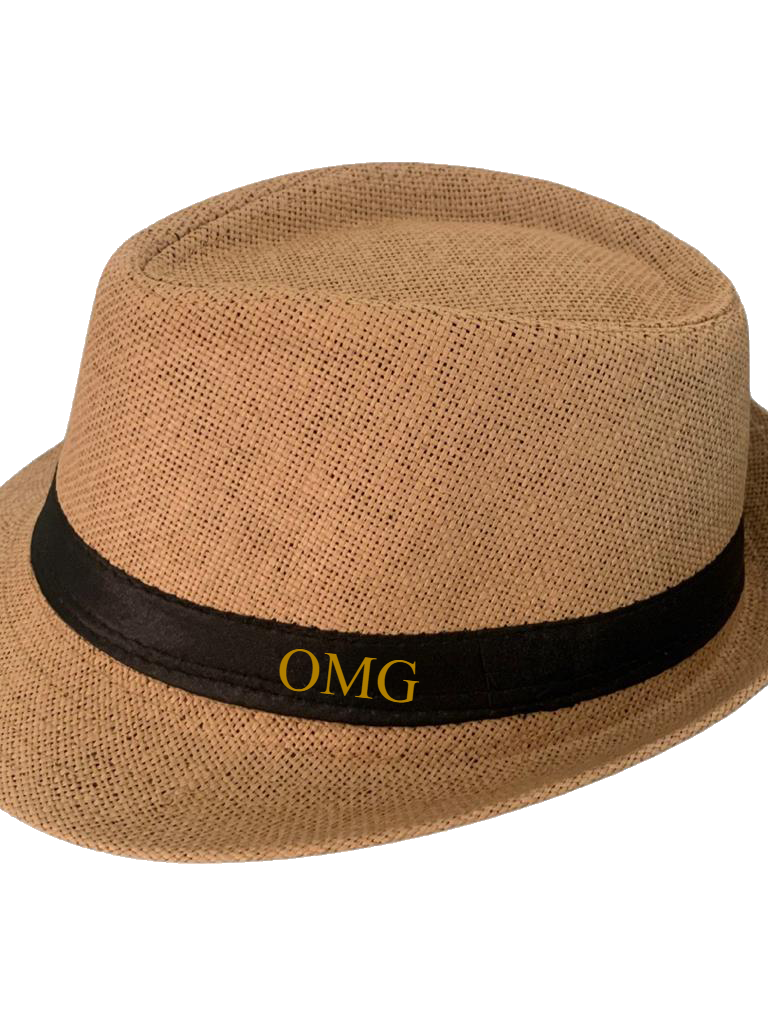 OMG Men's Brown Hat - Oh My Gift- mans hat - panama hat - straw hat for man