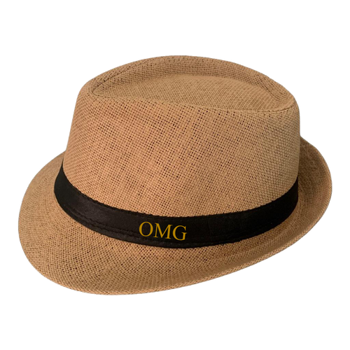 OMG Men's Brown Hat - Oh My Gift- mans hat - panama hat - straw hat for man 