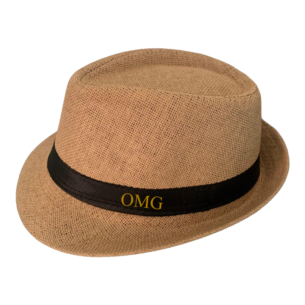 OMG Men's Brown Hat - Oh My Gift- mans hat - panama hat - straw hat for man 