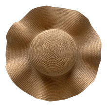 Load image into Gallery viewer, OMG  Brown Kids hat - Oh My Gift LLCOMG Brown Bow Hat - Oh My Gift LLC- straw  hat  , beach style , uae beach day , staycation ,. womens beach hat .
