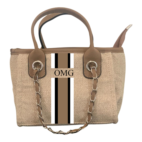 Danora Tote- Brown Mini (Design Your Own) - Oh My Gift LLC