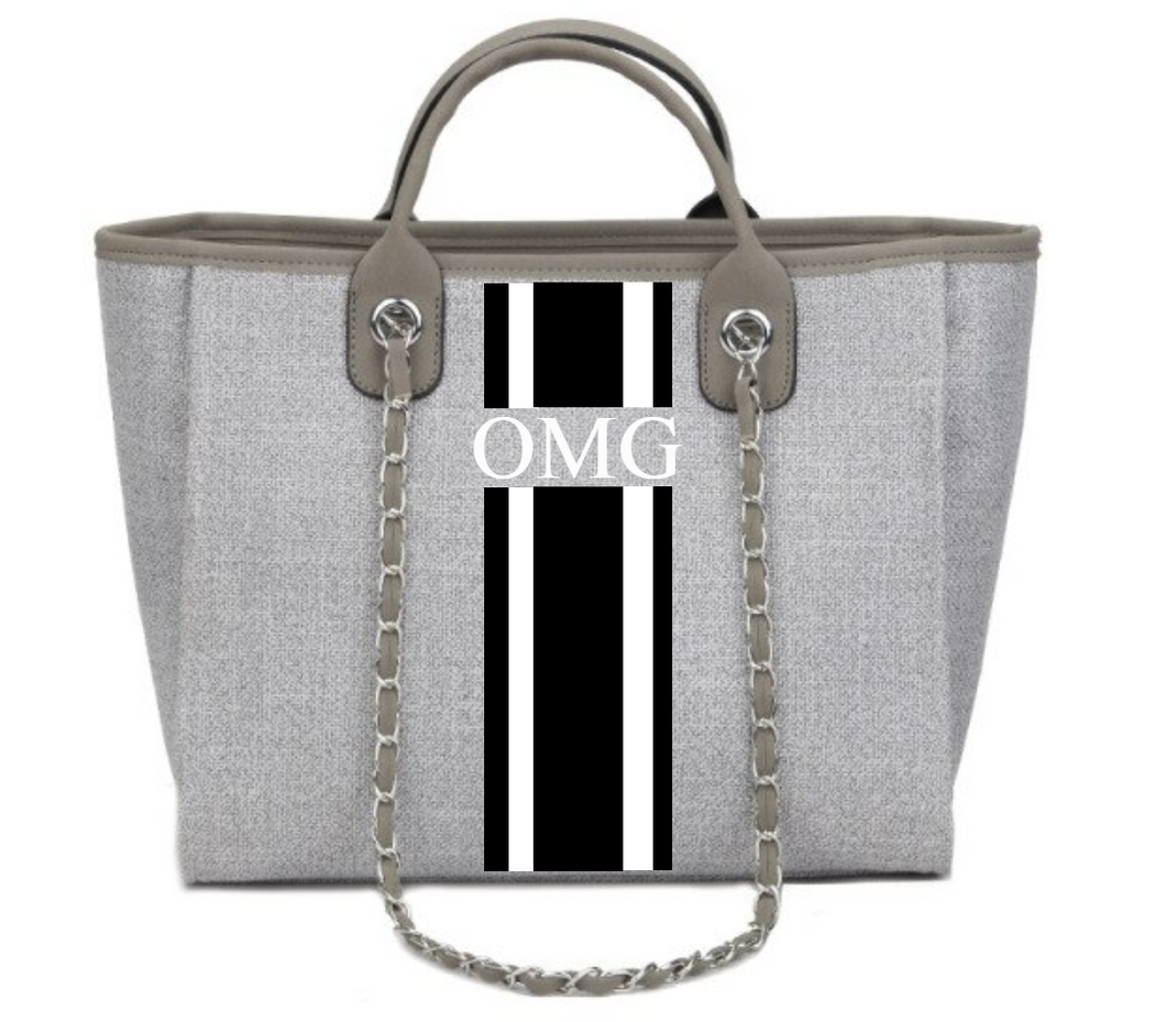 Danora Tote - Grey Medium (Design Your Own) - Oh My Gift LLC