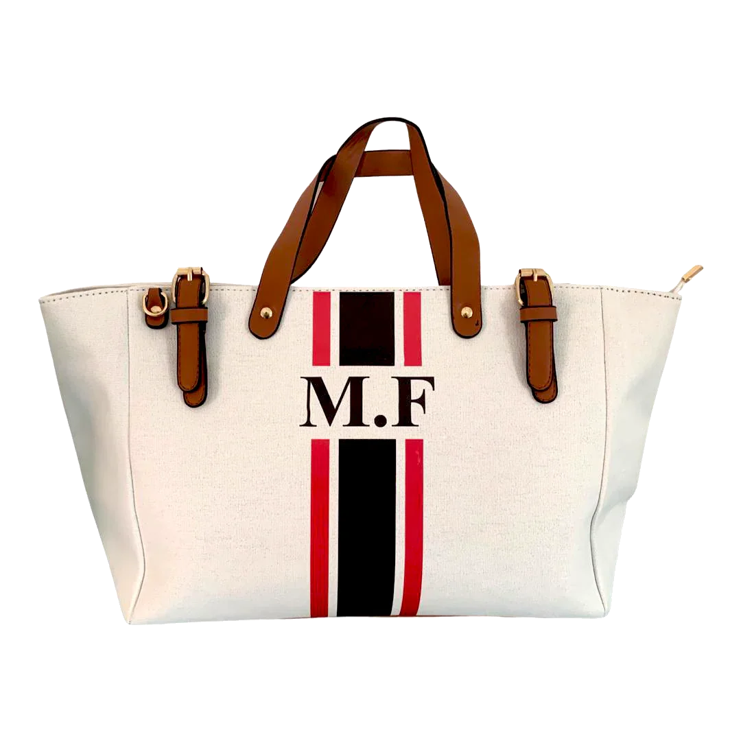 OMG Bahr White Beach Bag - Oh My Gift LLC