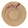 Beige Hat - Pink Cherry Blossom