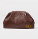 Lattice Customized Clutch-  Tan Brown