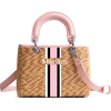 Satchel Straw Tote - Pink