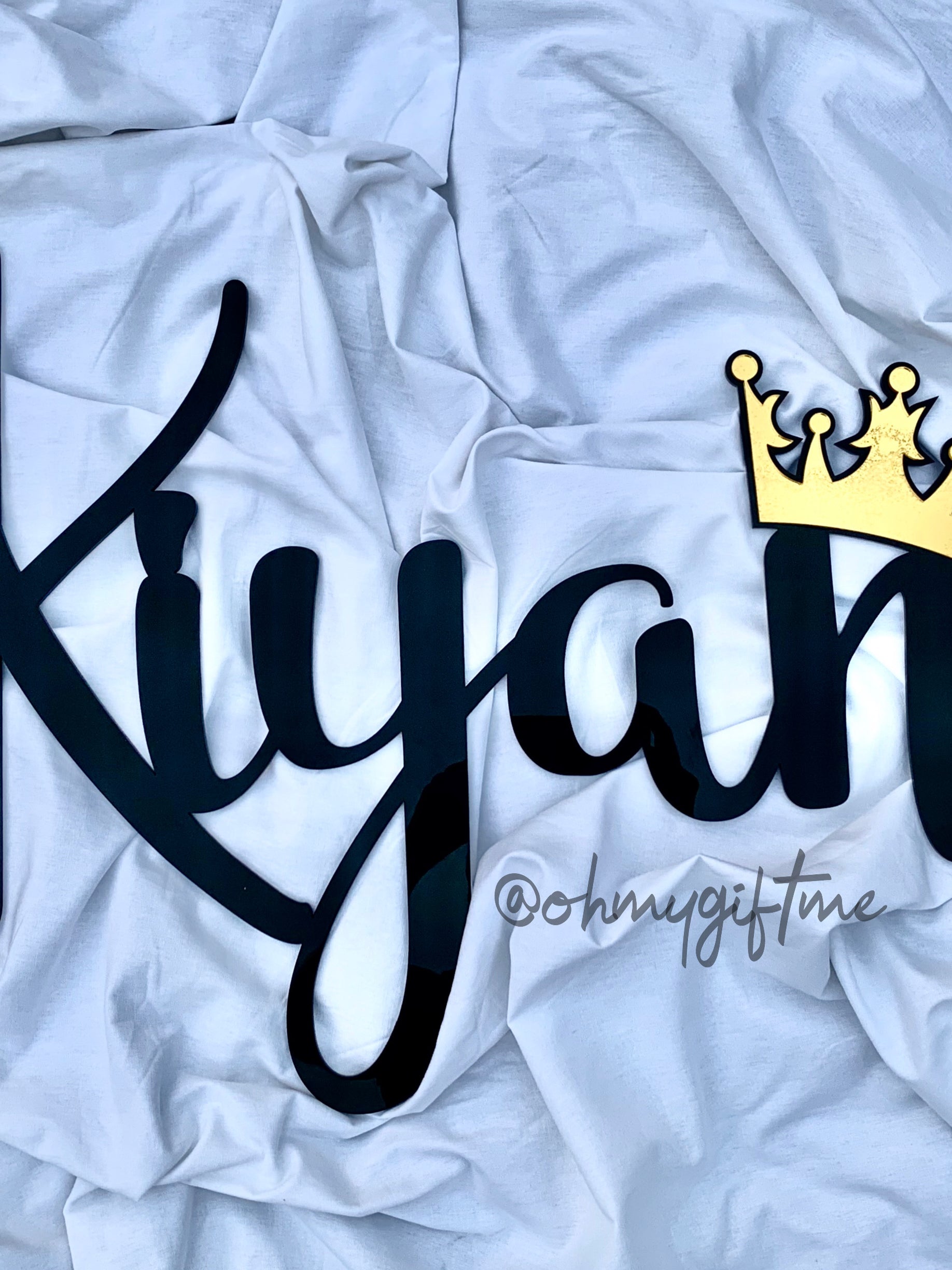 Acrylic Wall Name - Dual Color - Oh My Gift LLC