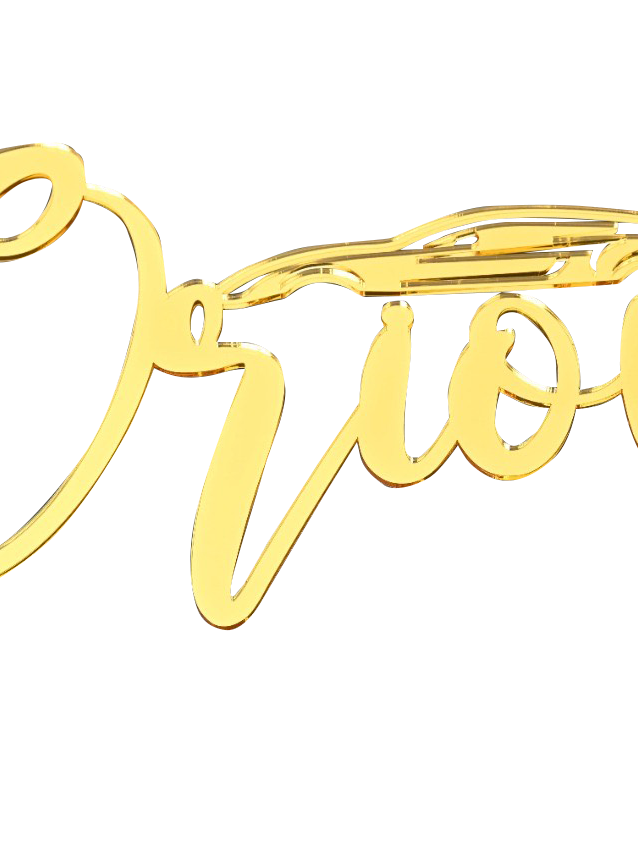 Acrylic Wall name - Gold Mirror Finish - Oh My Gift LLC