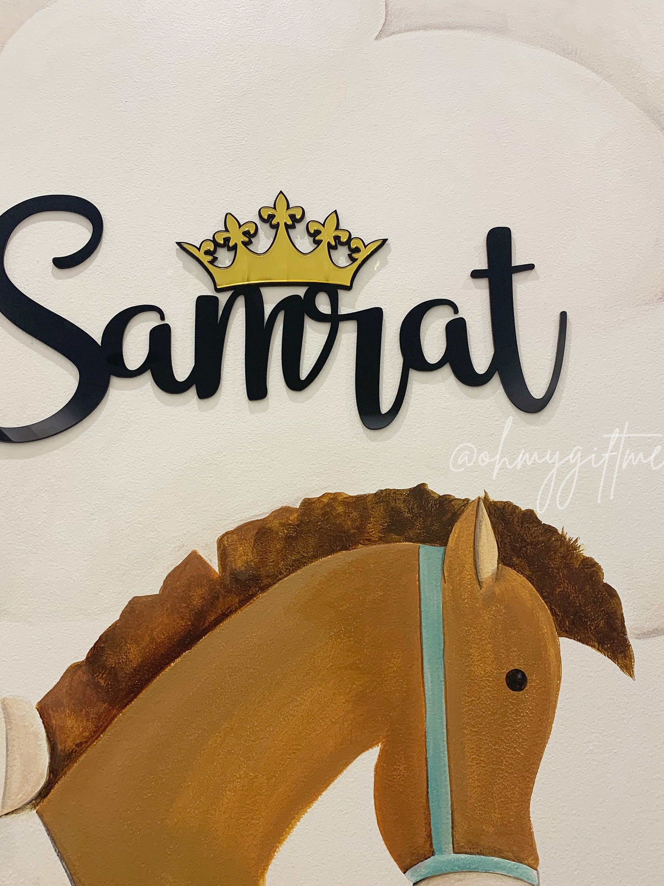 Acrylic Wall Name - Dual Color - Oh My Gift LLC