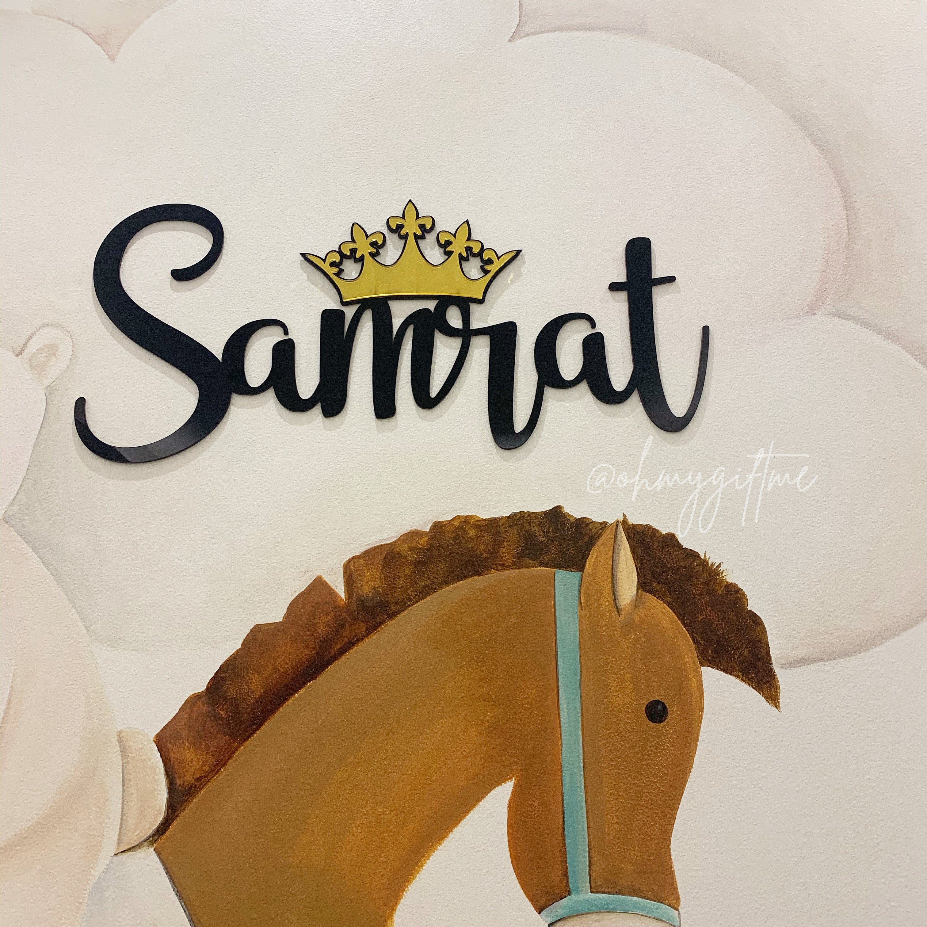 Acrylic Wall Name - Dual Color - Oh My Gift LLC