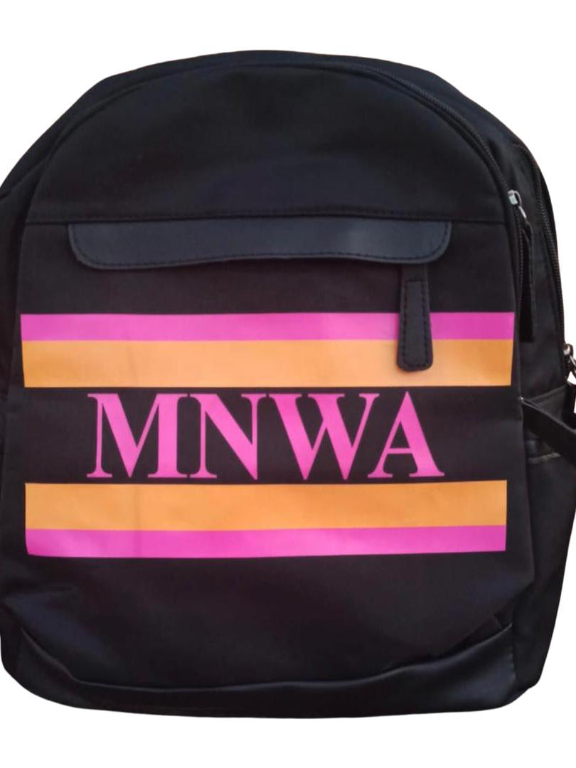 Black Backpack - Horizontal stripe - Oh My Gift LLC