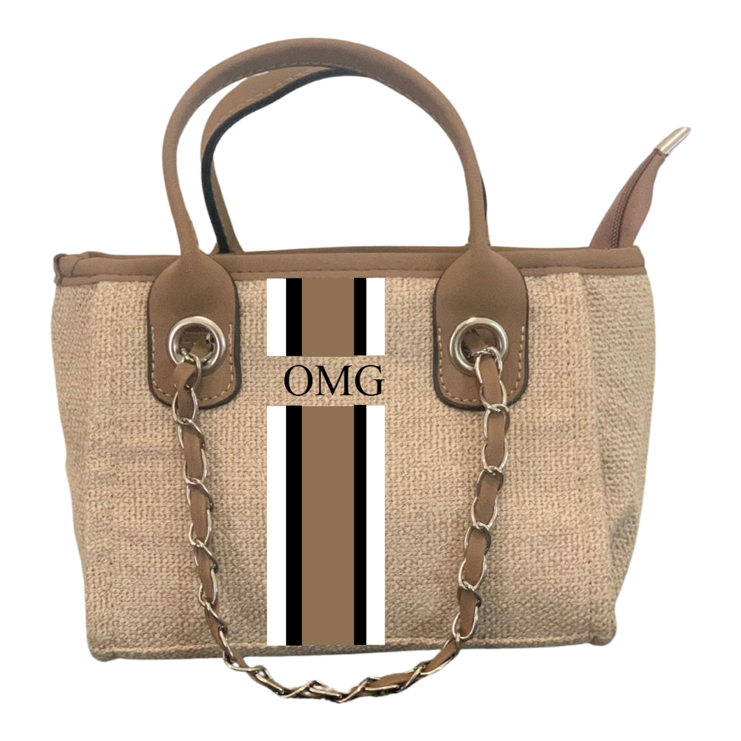 Danora Tote- Brown Mini (Design Your Own) - Oh My Gift LLC