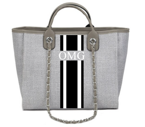 Danora Tote - Grey Medium (Design Your Own) - Oh My Gift LLC