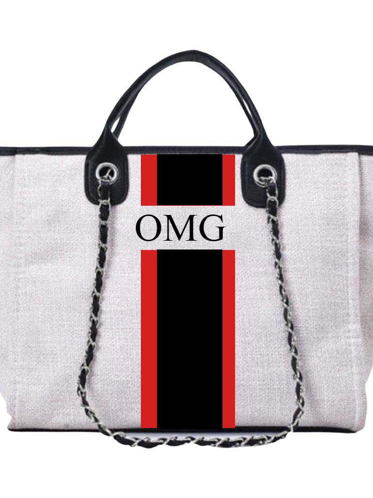 OMG Tote - White Medium - Oh My Gift LLC