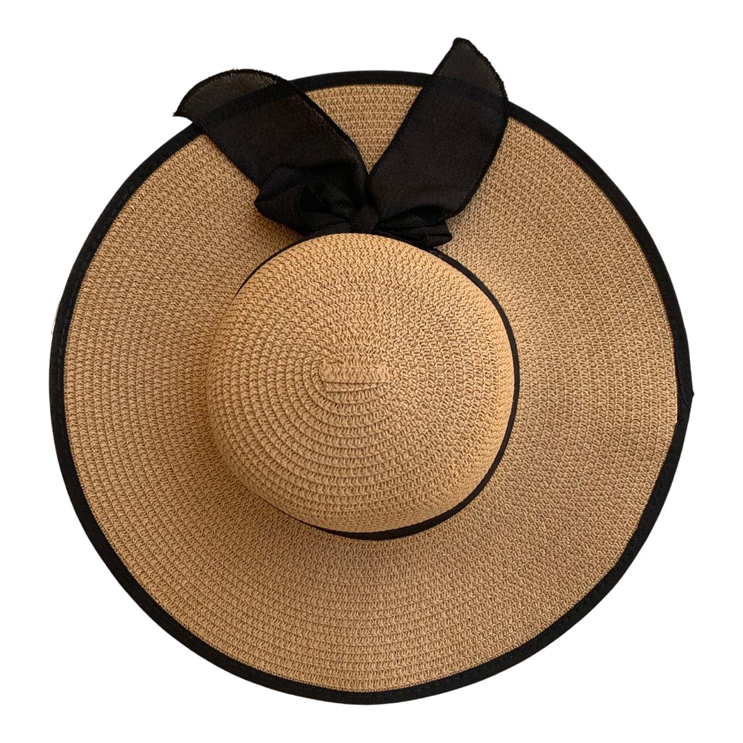 OMG Brown Lining Hat - Oh My Gift . Oh My Gift - straw  hat  , beach style , uae beach day , staycation ,. womens beach hat .