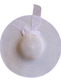 OMG White Bow Hat - Oh My Gift LLC