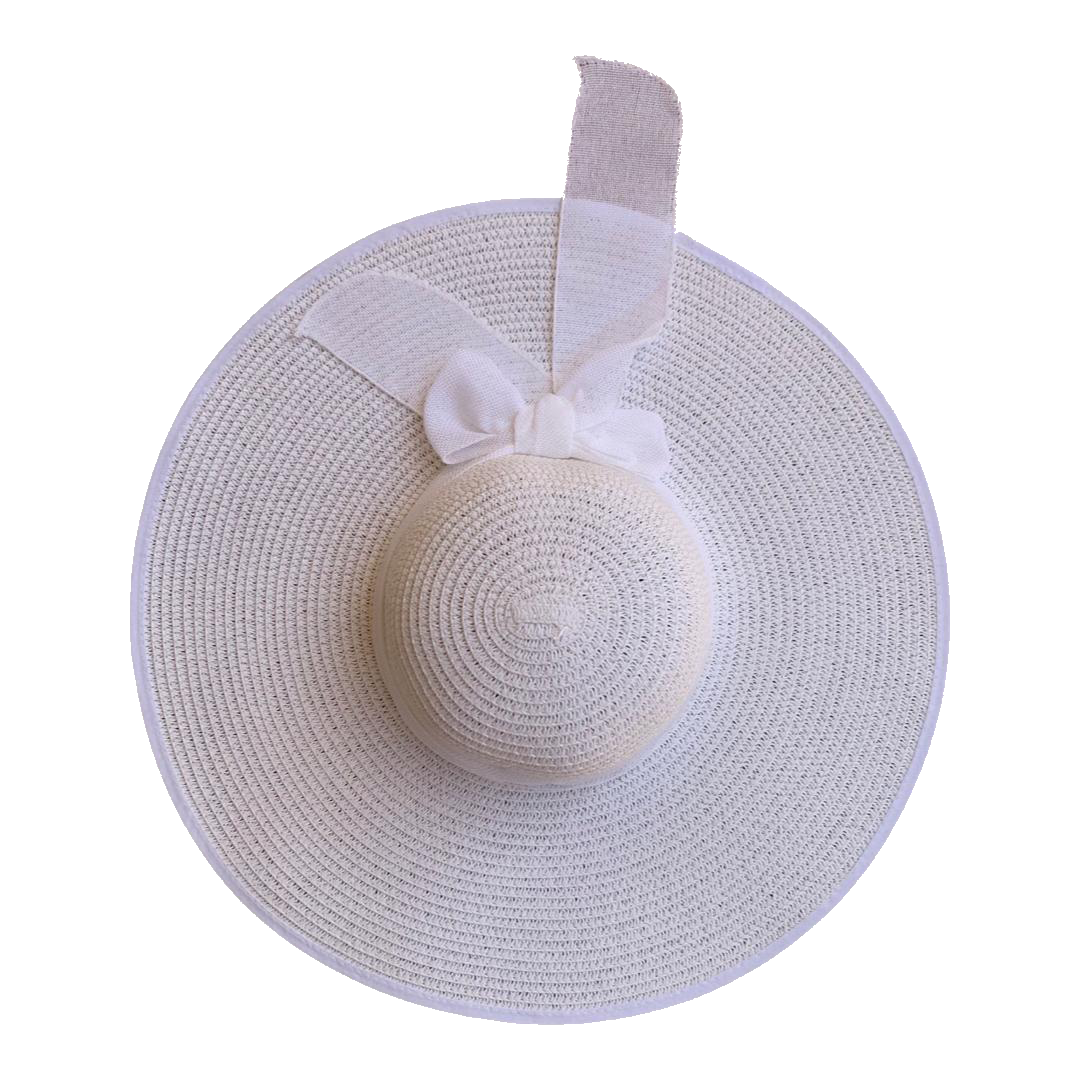 OMG White Bow Hat - Oh My Gift LLC