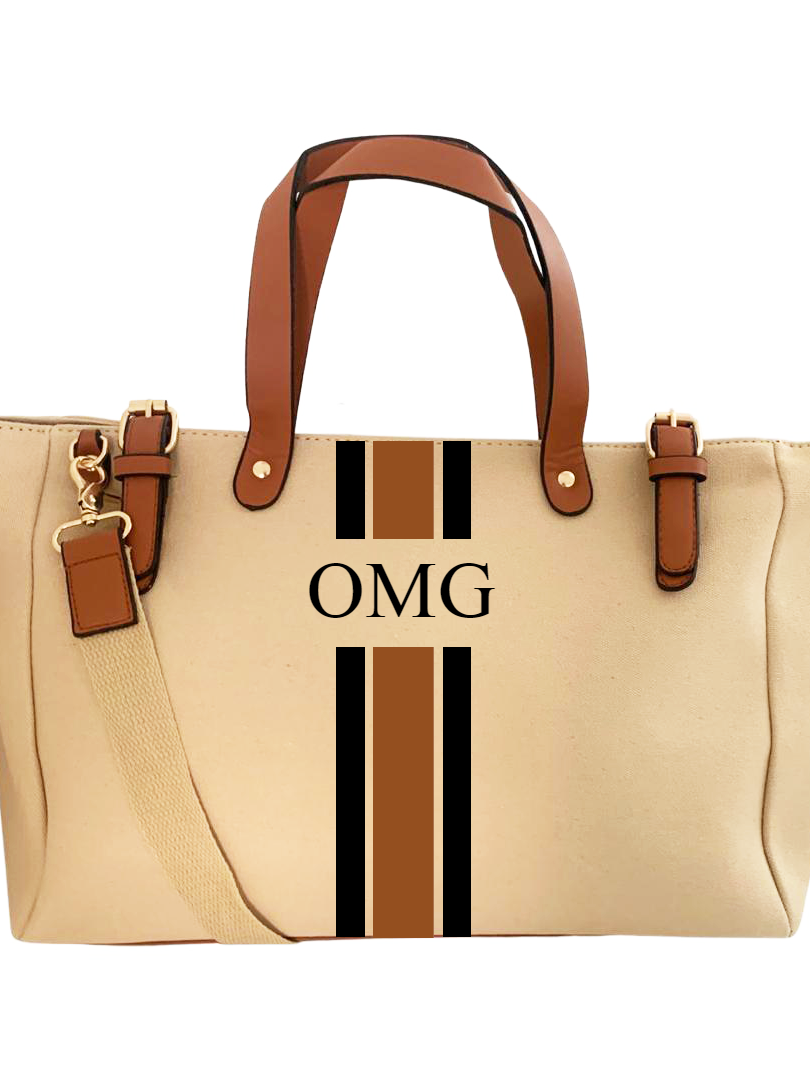 OMG Bahr Beige Beach Bag - Oh My Gift LLC
