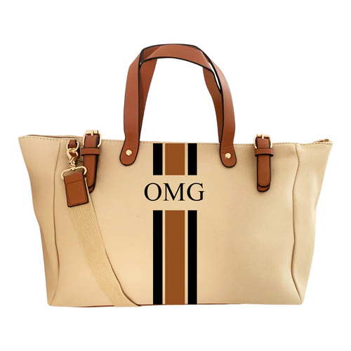 OMG Bahr Beige Beach Bag - Oh My Gift LLC