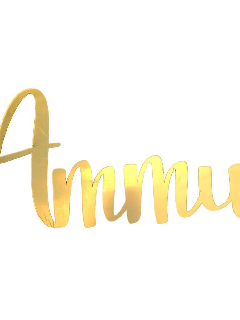 Acrylic Wall name - Gold Mirror Finish - Oh My Gift LLC