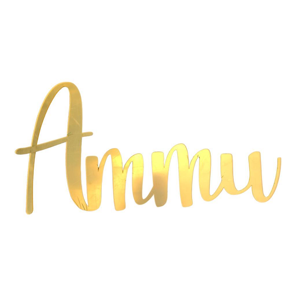 Acrylic Wall name - Gold Mirror Finish - Oh My Gift LLC