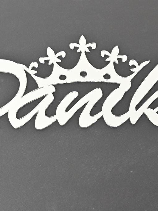 Acrylic Wall name - Silver Mirror Finish - Oh My Gift LLC