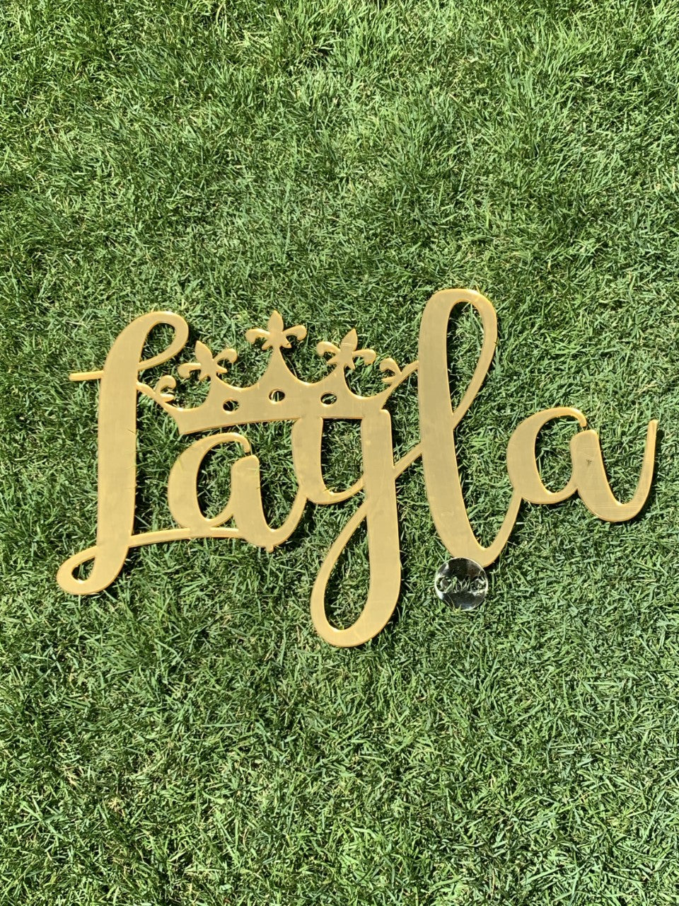 Acrylic Wall name - Gold Mirror Finish - Oh My Gift LLC