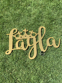 Acrylic Wall name - Gold Mirror Finish - Oh My Gift LLC