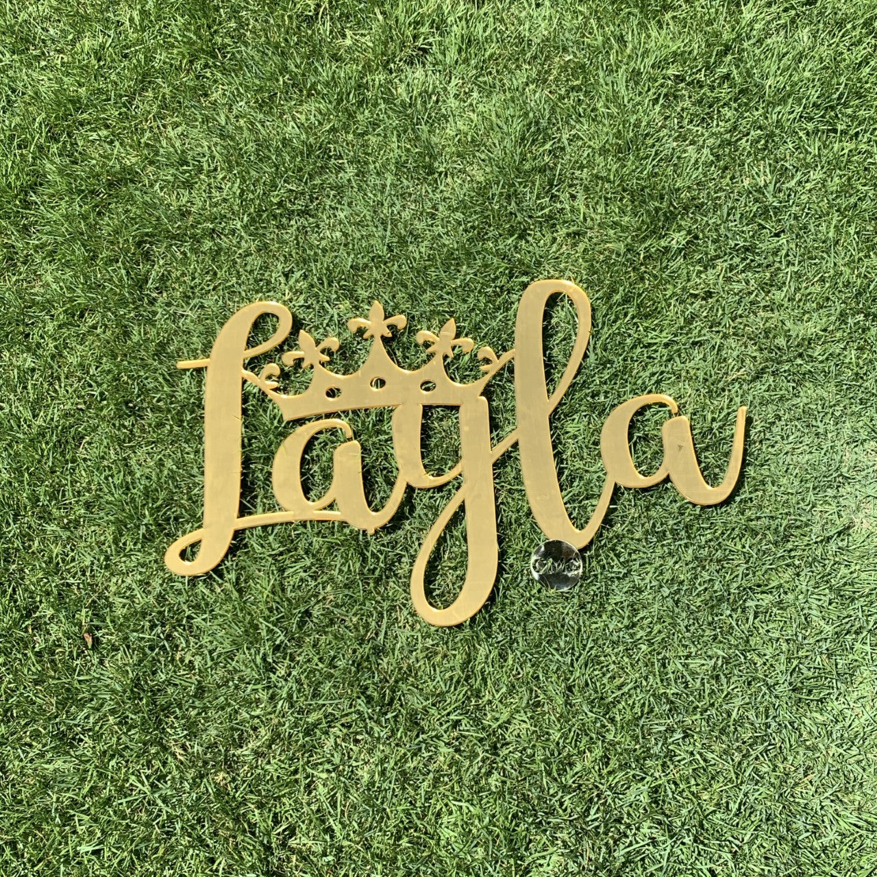 Acrylic Wall name - Gold Mirror Finish - Oh My Gift LLC